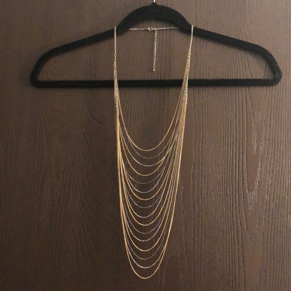 🌸Three color layered chain necklace